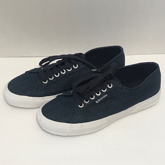 SUPERGA 2750 Denim Shiny Sneakers - Picture 2 of 12